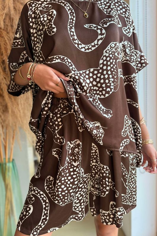 Made in Italy Dempsey Silky Shorts Chocolate 